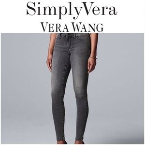 Simply Vera Vera Wang gray skinny jeans